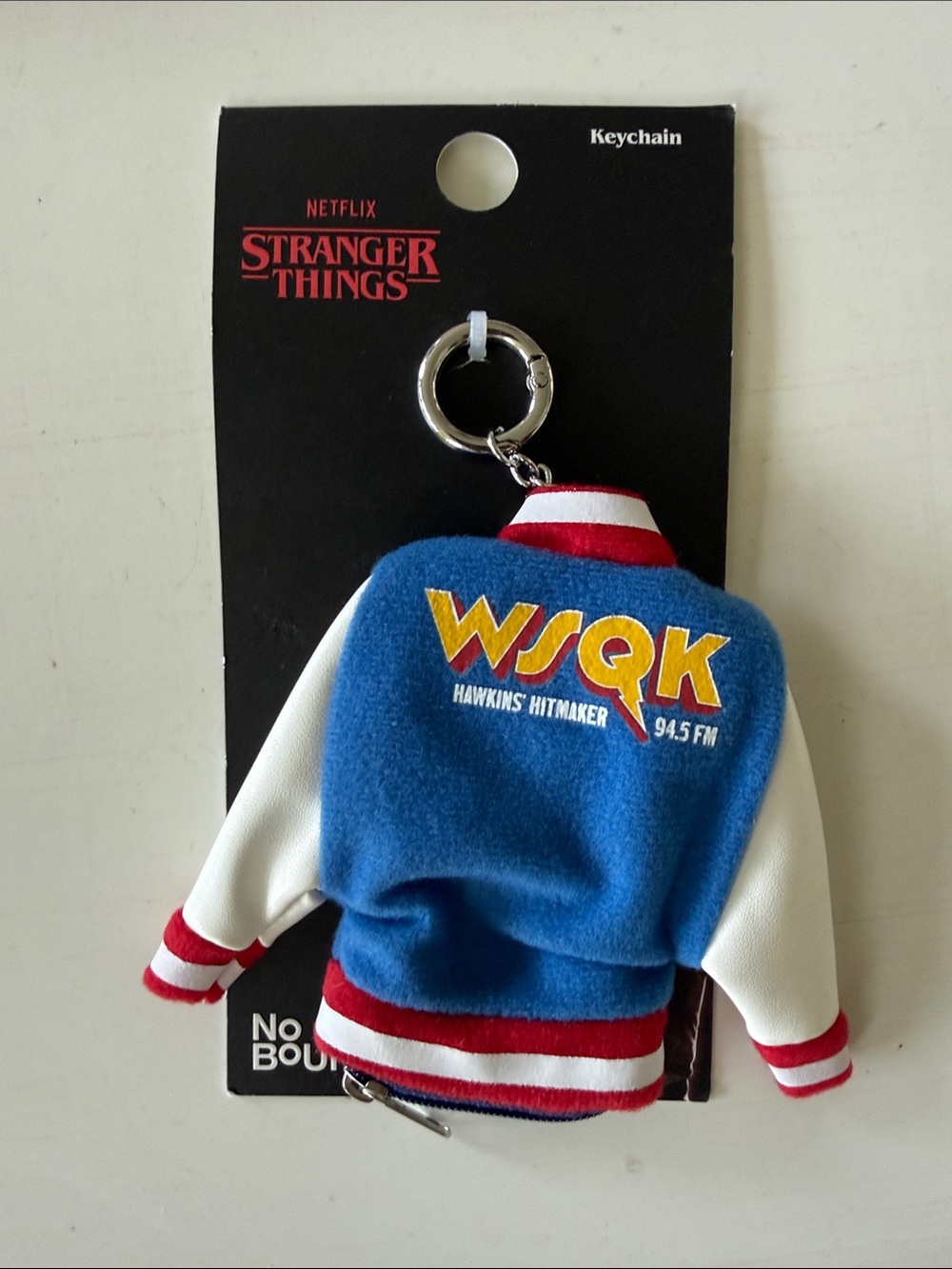 Netflix Stranger Things WSQK Hawkins Hitmaker Varsity Jacket Keychain - NEW